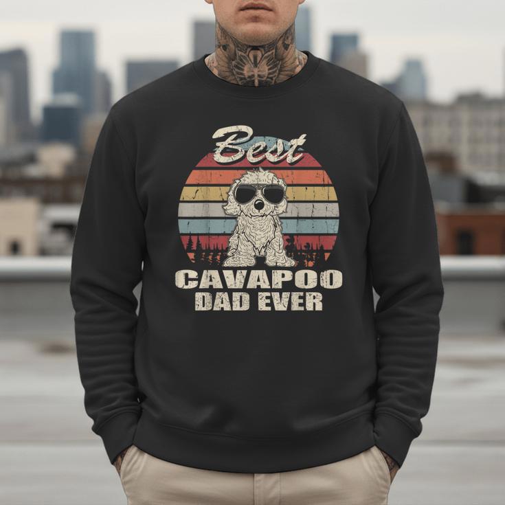 Best Cavapoo Dad Ever Vintage Retro Dog Dad Men Sweatshirt