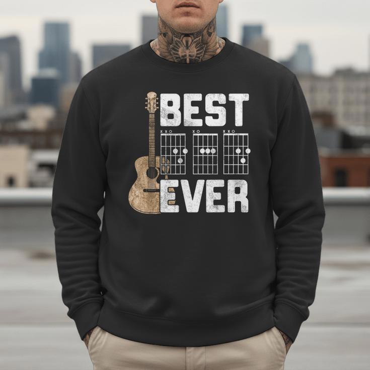 Best Dad Ever Guitarist Father D-A-D Chord Guitar Men Sweatshirt