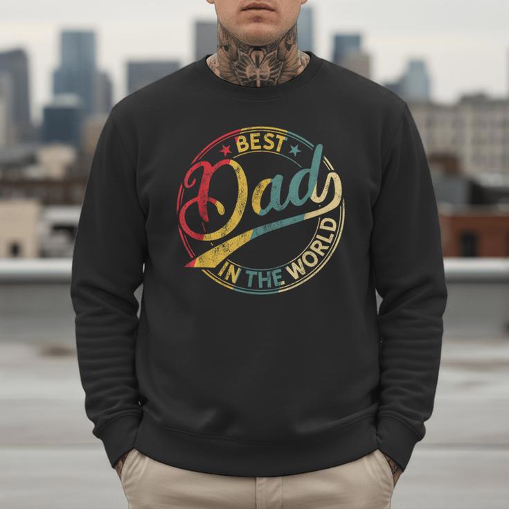 Best Dad In The World Father's Day Vintage Dad Men Sweatshirt