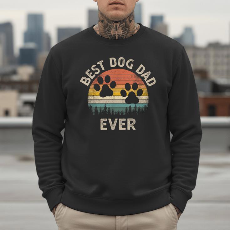 Best Dog Dad Ever Vintage Father's Day Dog Lover Men Sweatshirt