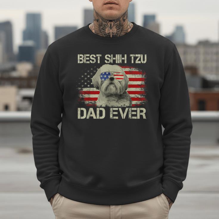 Best Shih Tzu Dad Ever Tshirt Dog Lover American Flag Men Sweatshirt Best Shih Tzu Dad Ever Tshirt Dog Lover American Flag Men Sweatshirt