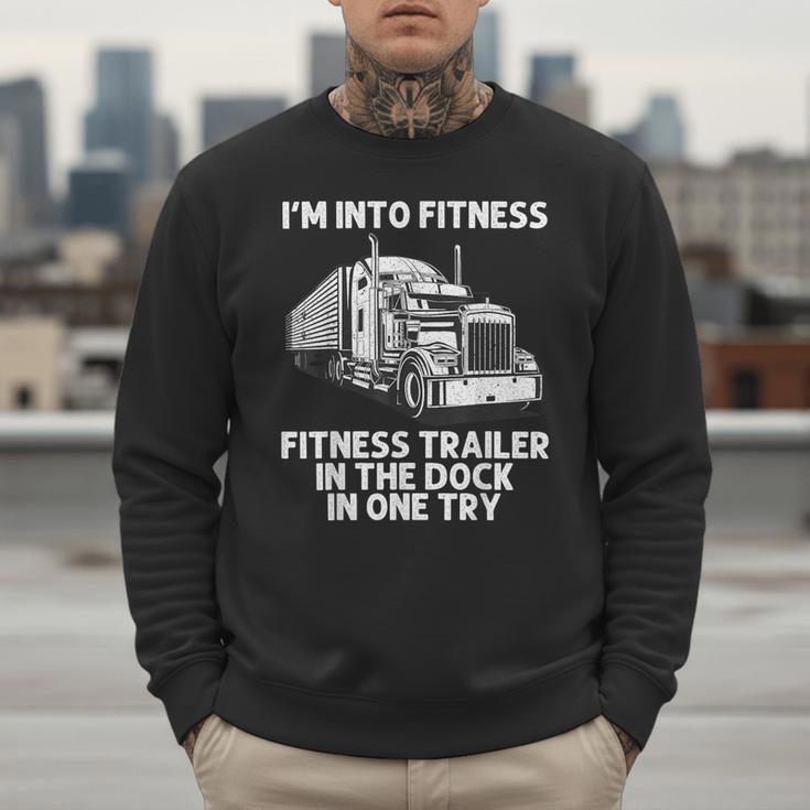 Best Truck Driver Art For Men Dad Women Trucking CDL Trucker Men Sweatshirt