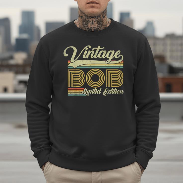 Bob Name Vintage Bob Father's Day Dad Bob Men Sweatshirt