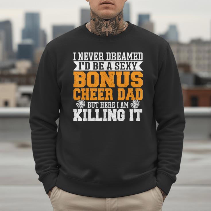 Bonus Cheer Dad Cheer Step Dad Men Sweatshirt