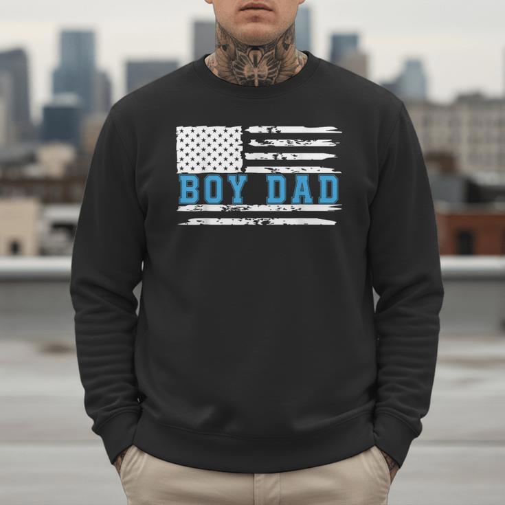 Boy Dad Proud Dad Of Boy Father Of Boy Shirt For Dad US Flag Men Sweatshirt