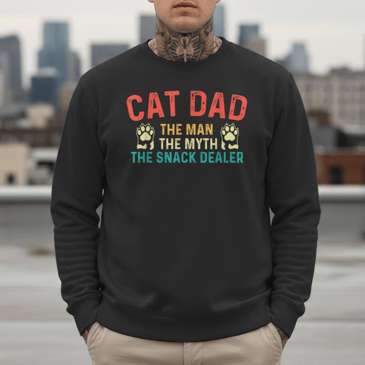 Cat Dad The Man The Myth Cat Lover Kitten Owner Kitty Men Sweatshirt