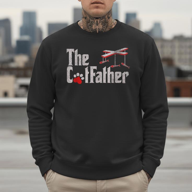 The Cat Father Cat Dad Feline Father Kitten Dad Men Sweatshirt