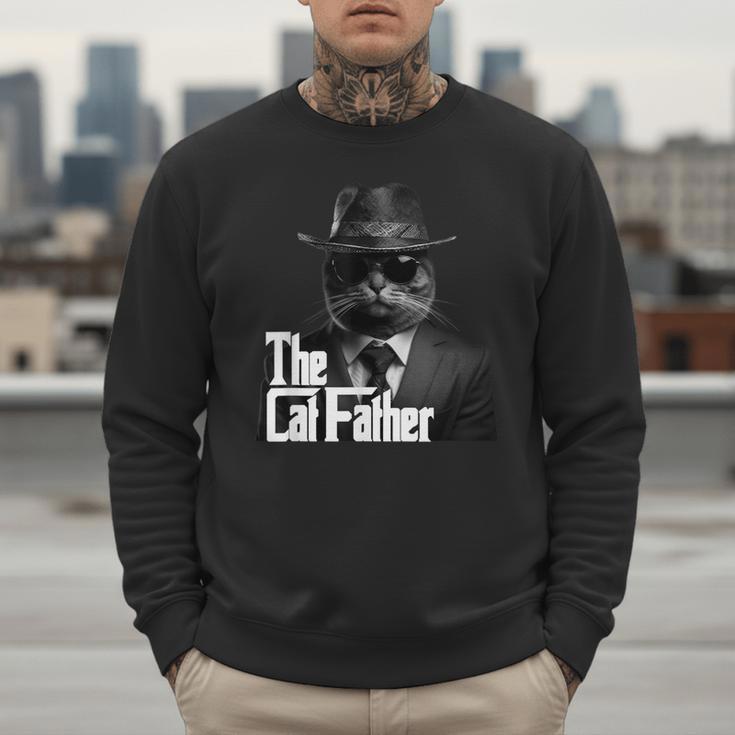 The Catfather Fathersday Best Birthday Cat Dad Men Sweatshirt