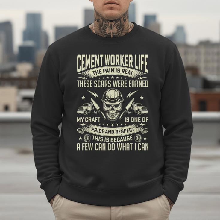 Cement Worker Life Concrete Finisher Dad Father Men Sweatshirt
