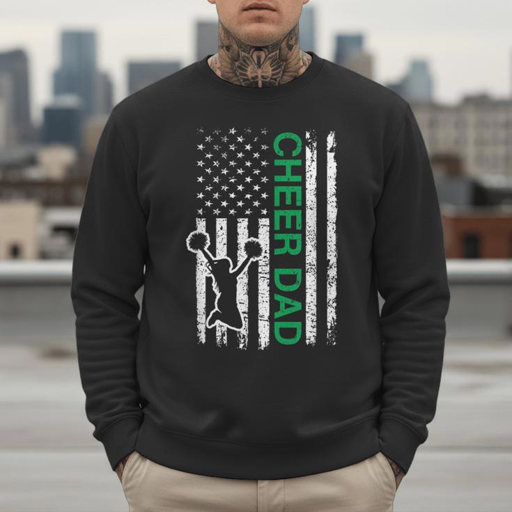 Cheer Dad Flag Green Cheerleading Men Sweatshirt