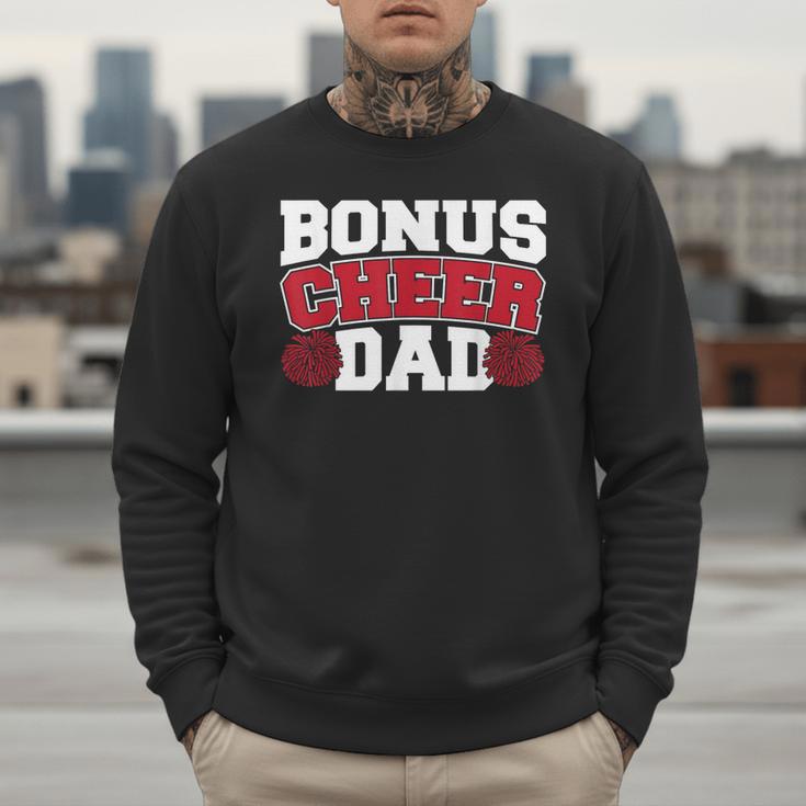 Cheer Stepdad Bonus Cheer Dad Red Men Sweatshirt