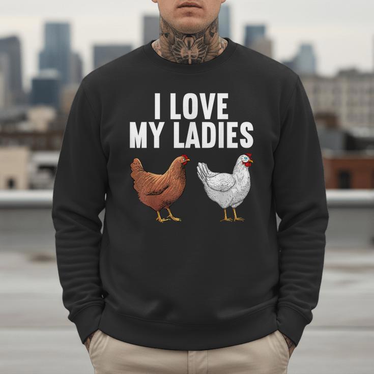 Cool Chicken Art For Men Women Dad Rooster Chicken Farmer Men Sweatshirt