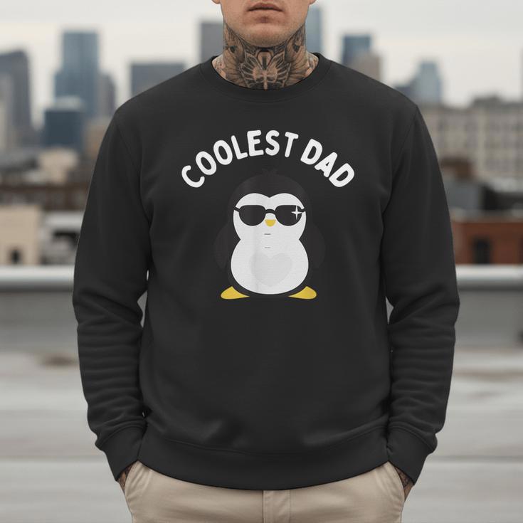 The Coolest Dad Cool Penguin By Dangerous Dad Men Sweatshirt