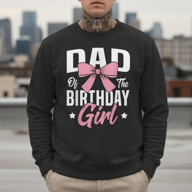 Coquette Pink Bow Men Dad Of The Birthday Girl Men Sweatshirt Coquette Pink Bow Men Dad Of The Birthday Girl Men Sweatshirt