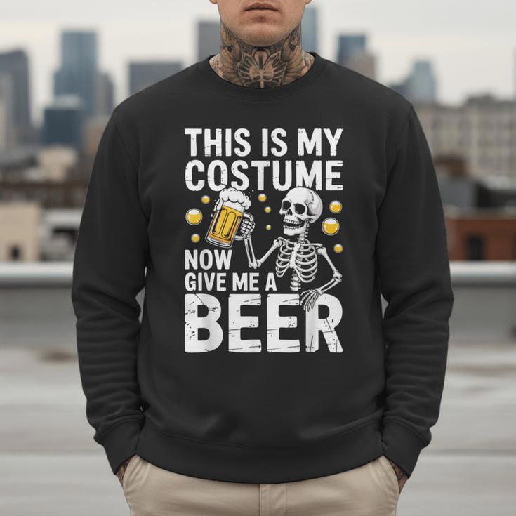 This Is My Costume Give Me A Beer Shirt Men Dad Halloween Men Sweatshirt