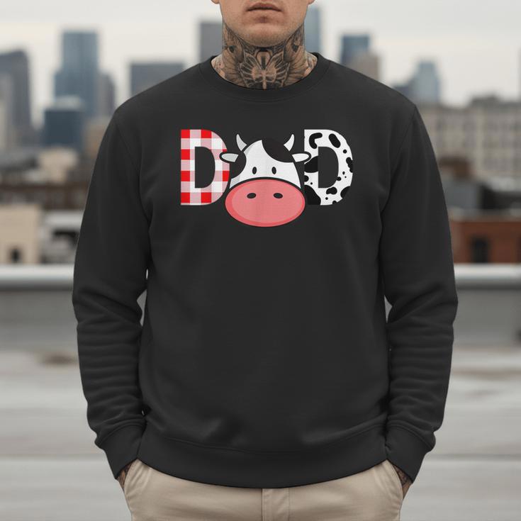 Cow Mom Or Dad Birthday Farm Birthday Party Men Sweatshirt