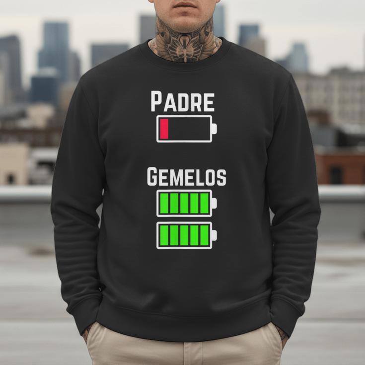 Cufflinks Battery Filled Tired Dad Low Battery Charge Men Sweatshirt