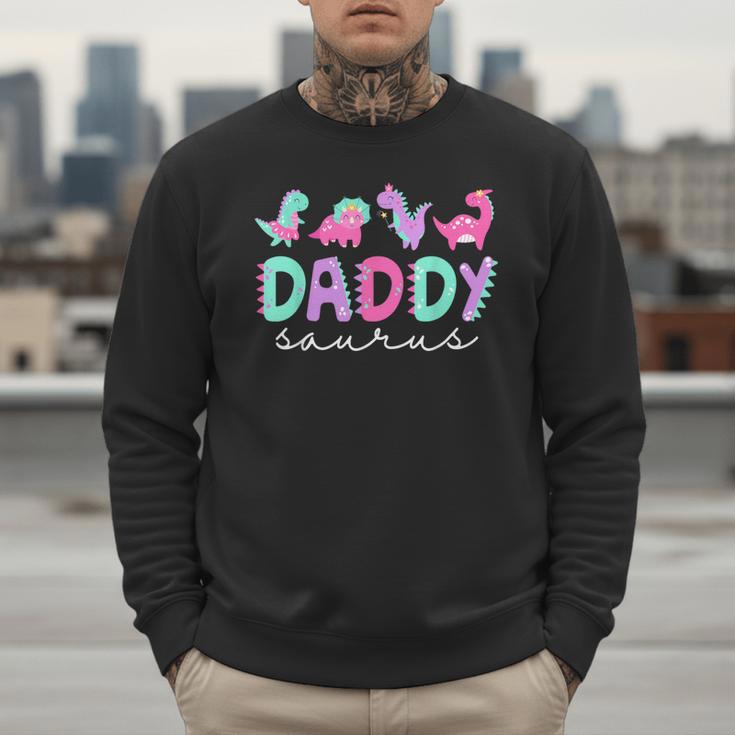 Cute Daddy Saurus Dad Dinosaur Birthday Boy Girl Family Men Sweatshirt