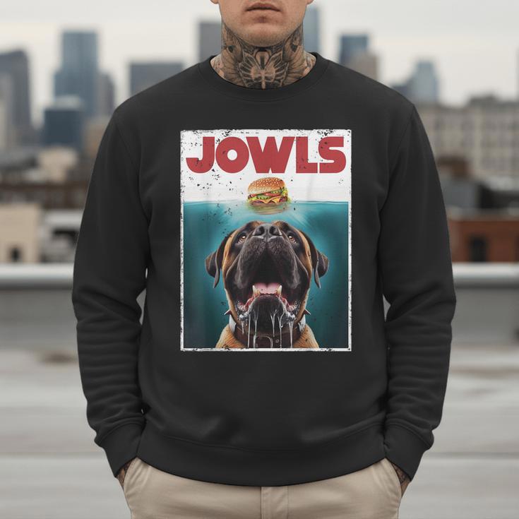 Cute English Mastiff Jowls Burger Bullmastiff Dog Mom Dad Men Sweatshirt