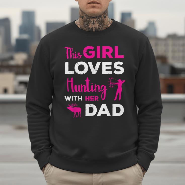 Cute Girls Hunting Dad Daughter Hunting Buddy Hunter Men Sweatshirt