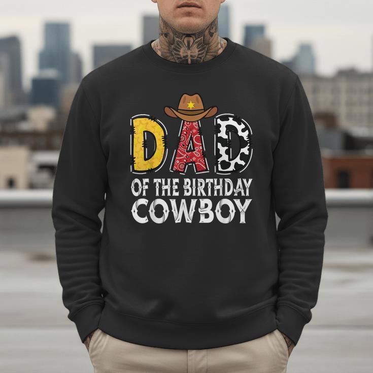 Dad 1st Birthday Cowboy Western Dad Birthday Boy Men Sweatshirt