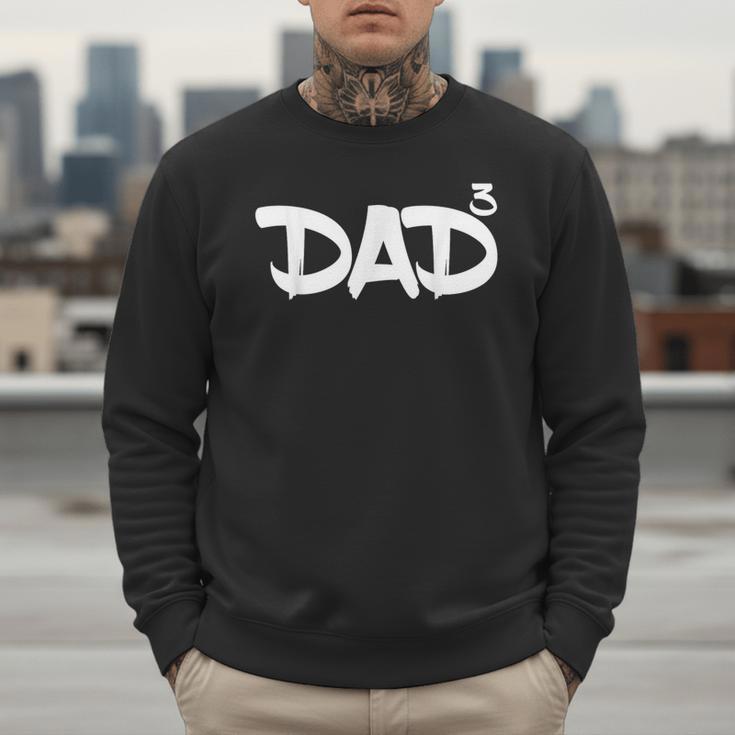 Dad 3 Kids 3rd Pregnancy Announcement Third Baby Tshirt Men Sweatshirt