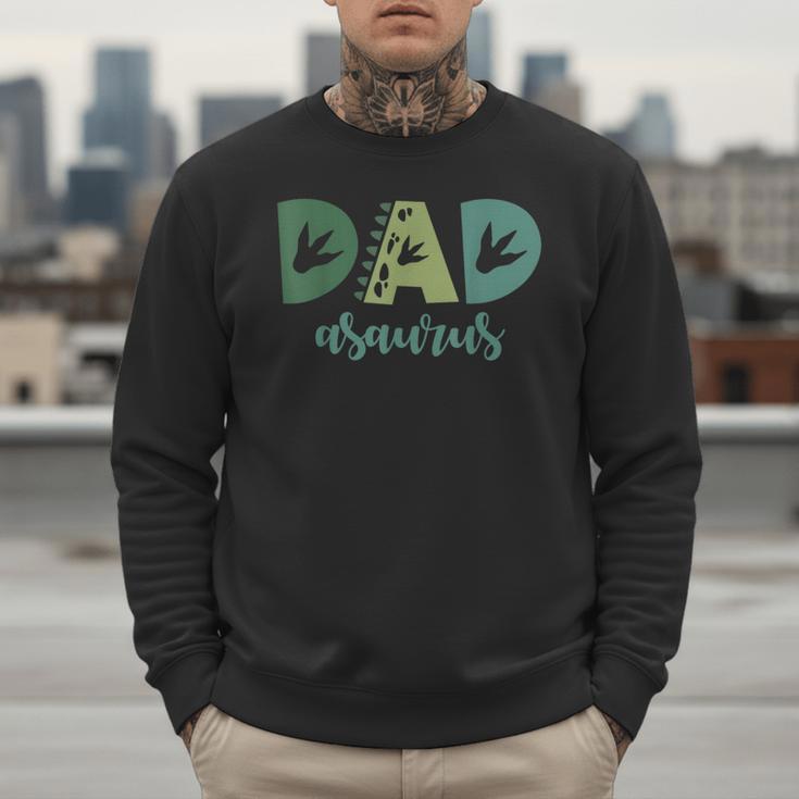 Dad Asaurus Dinosaur Birthday Mom Dad Birthday Boy T-Rex Men Sweatshirt