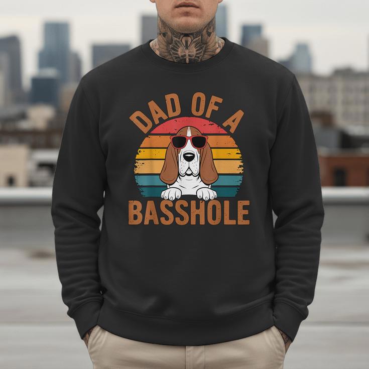 Dad Of a Basshole Basset Hound Owner Men Sweatshirt