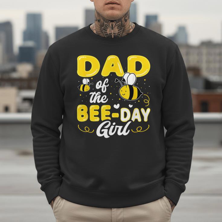 Dad Of The Bee Day Girl Hive Party Matching Birthday Sweet Men Sweatshirt