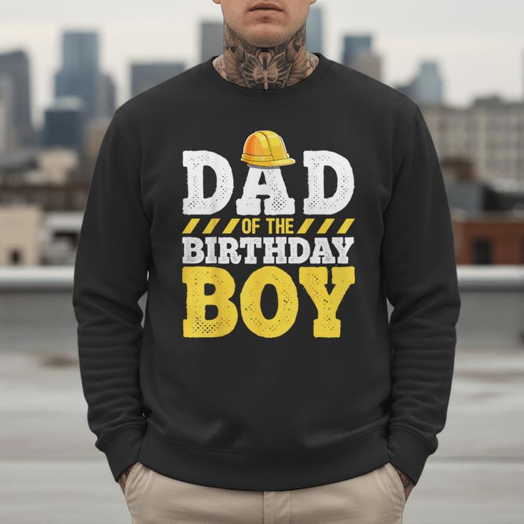 Dad Of The Birthday Boy Construction Birthday Party Hat Men Men Sweatshirt