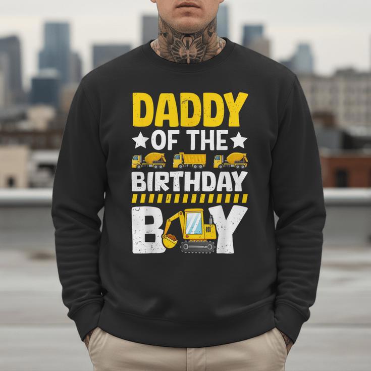 Dad Of The Birthday Boy Construction Theme Party Matching Men Sweatshirt