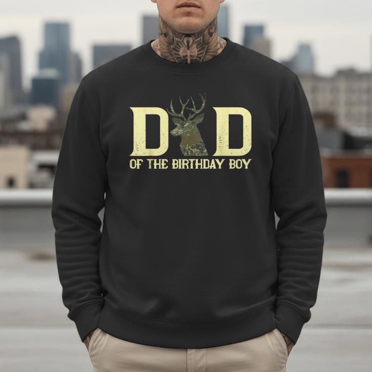 Dad Of The Birthday Boy Deer Hunter Camouflage Flag Men Sweatshirt