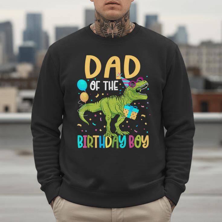 Dad Of The Birthday Boy Family Matching Dinosaur Squad Men Sweatshirt