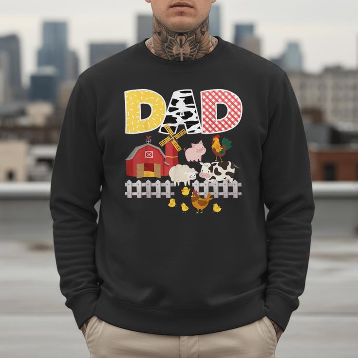 Dad Birthday Boy Farm Animal Farming Farmer Family B-Day Men Sweatshirt