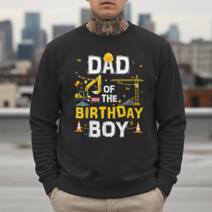 Dad Of The Birthday Boy Matching Construction Crew B-Day Men Sweatshirt