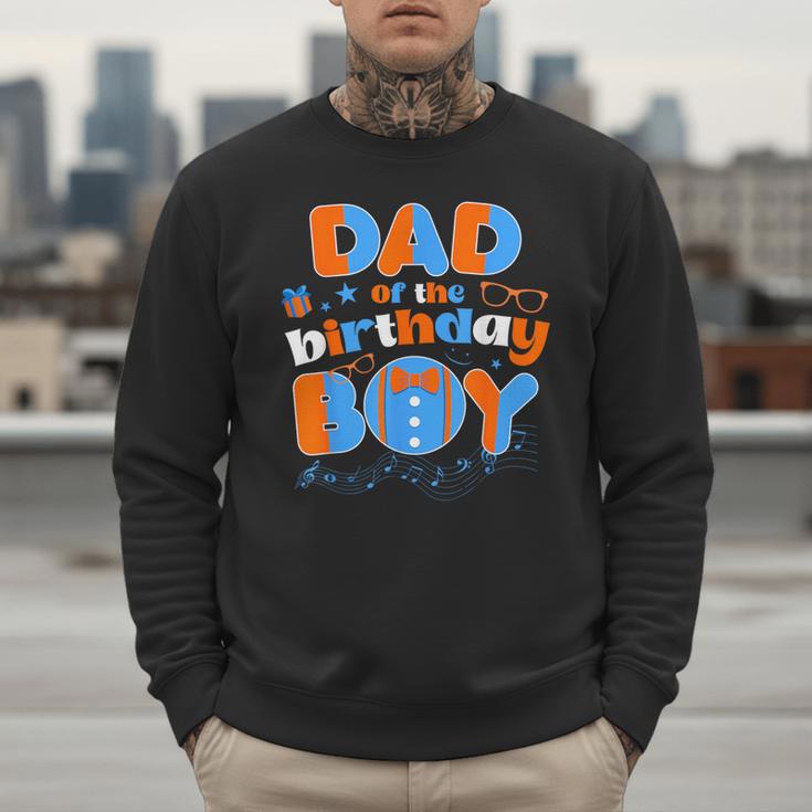 Dad Of The Birthday Boy Matching Family Blippy Men Sweatshirt Dad Of The Birthday Boy Matching Family Blippy Men Sweatshirt