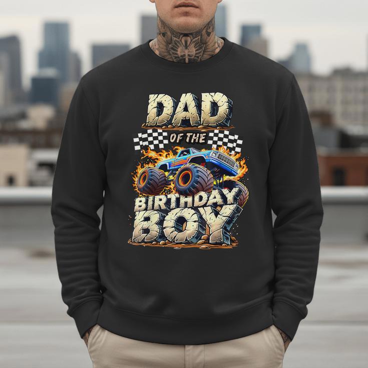 Dad Of The Birthday Boy Monster Truck Family Matching Party Men Sweatshirt