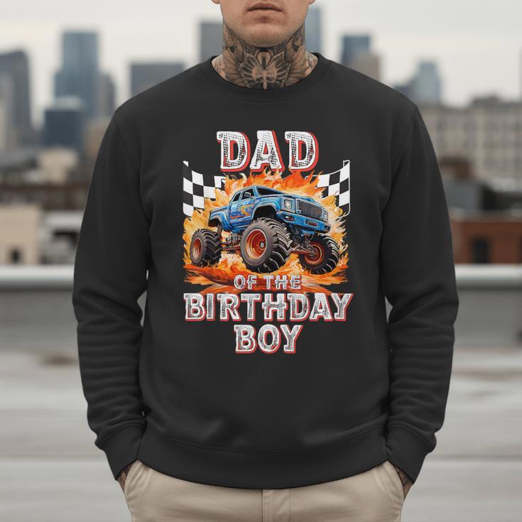 Dad Of The Birthday Boy Monster Truck Birthday Men Sweatshirt