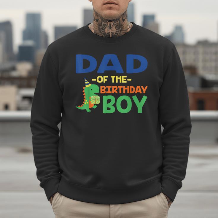 Dad Of The Birthday For Boy Saurus Rex Dinosaur Party Men Sweatshirt