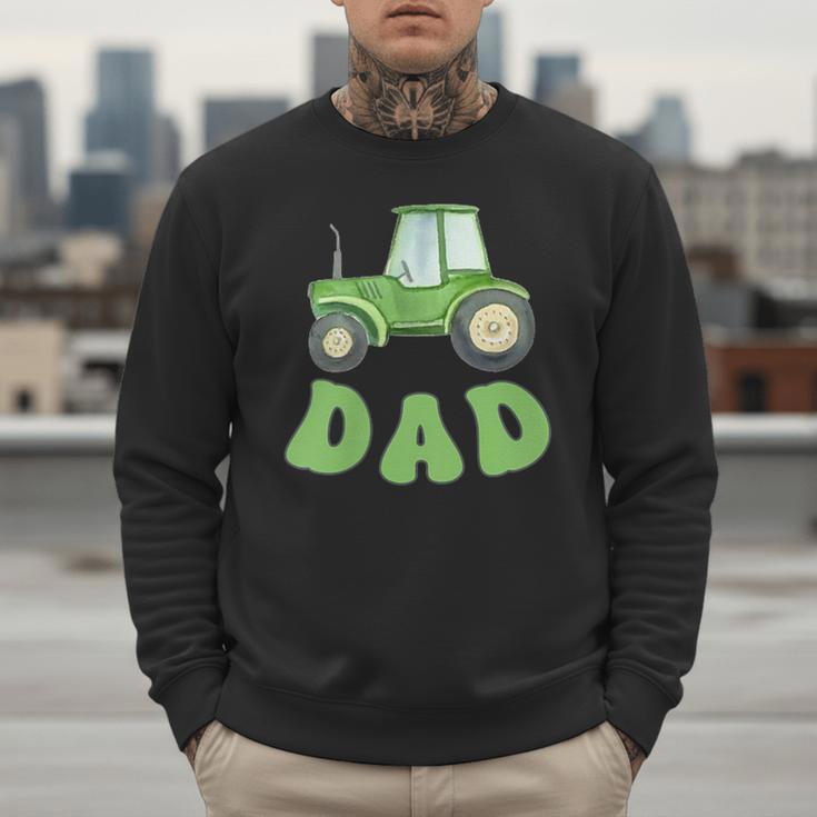 Dad Of The Birthday Boy Tractor Farm Trucks Family Party Men Sweatshirt