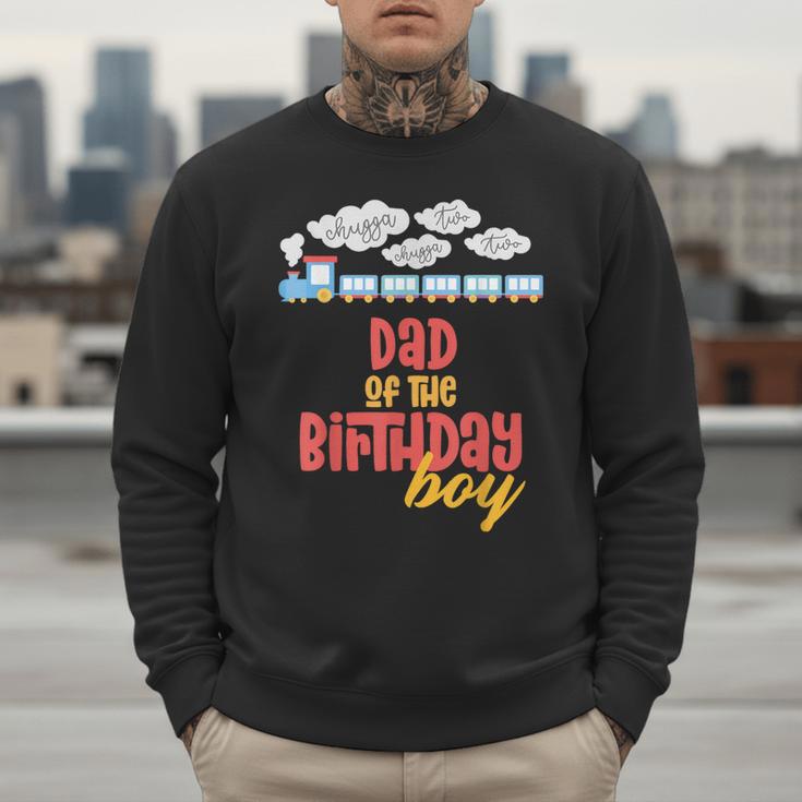 Dad Birthday Boy Train I'm 2 Two Yr Old Chugga Engine Men Sweatshirt
