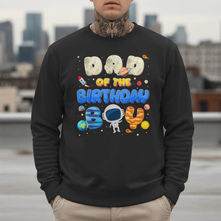 Dad Of The Birthday Boy Two The Moon Space Family Matching Men Sweatshirt