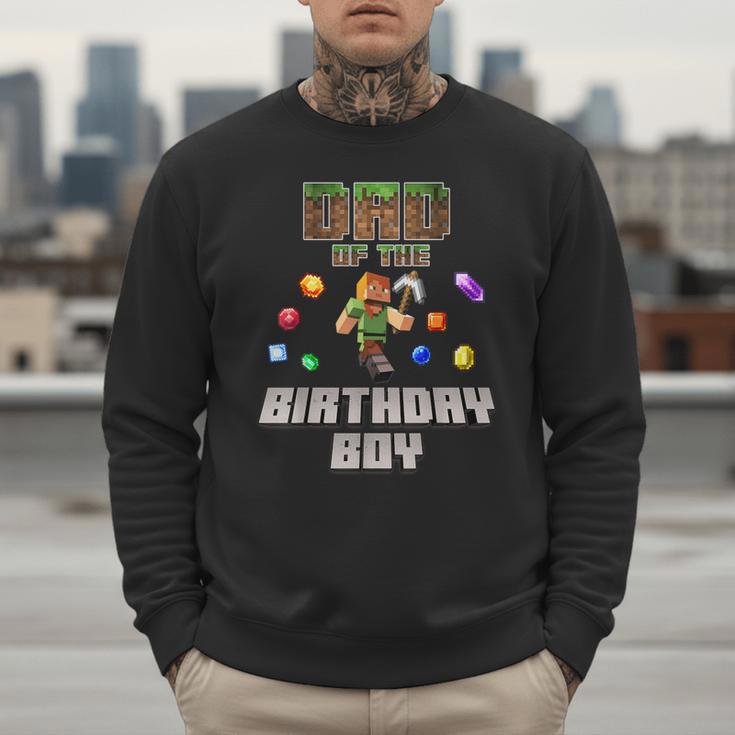 Dad Of The Birthday Boy Video Gamer Pixel Number Men Sweatshirt