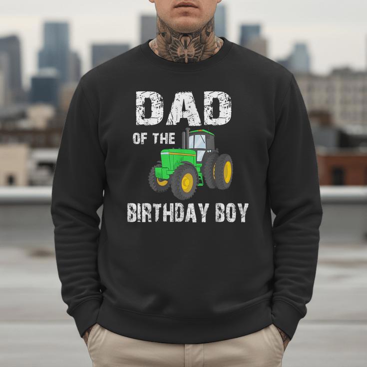 Dad Of The Birthday Boy Vintage Farm Tractor Party Family Men Sweatshirt
