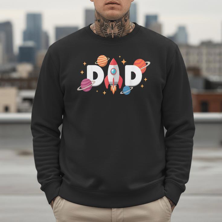 Dad Of The Birthday Boys Space Astronaut 1st Birthday Family Men Sweatshirt