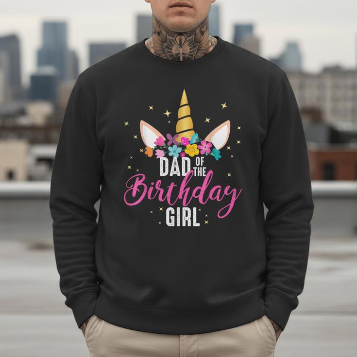 Dad Of The Birthday Girl Father Unicorn Birthday Small Men Sweatshirt Dad Of The Birthday Girl Father Unicorn Birthday Small Men Sweatshirt