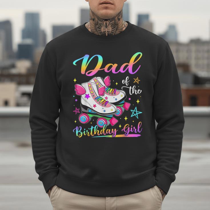 Dad Of The Birthday Girl Rolling Skate Family Matching Men Sweatshirt