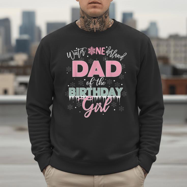 Dad Of The Birthday Girl Shirt Winter Onederland Family Men Sweatshirt