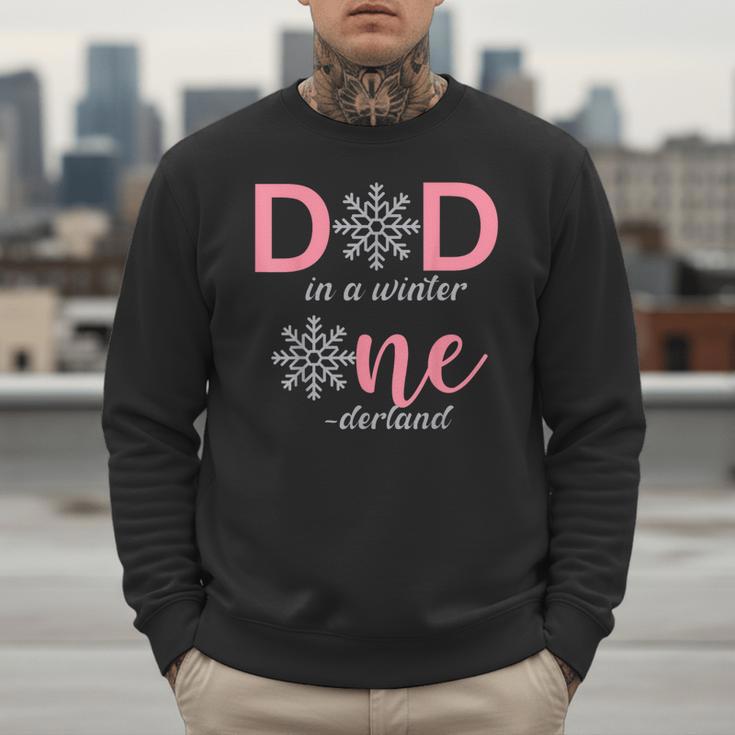 Dad Of The Birthday For Girl Winter Onederland 1st Birthday Men Sweatshirt