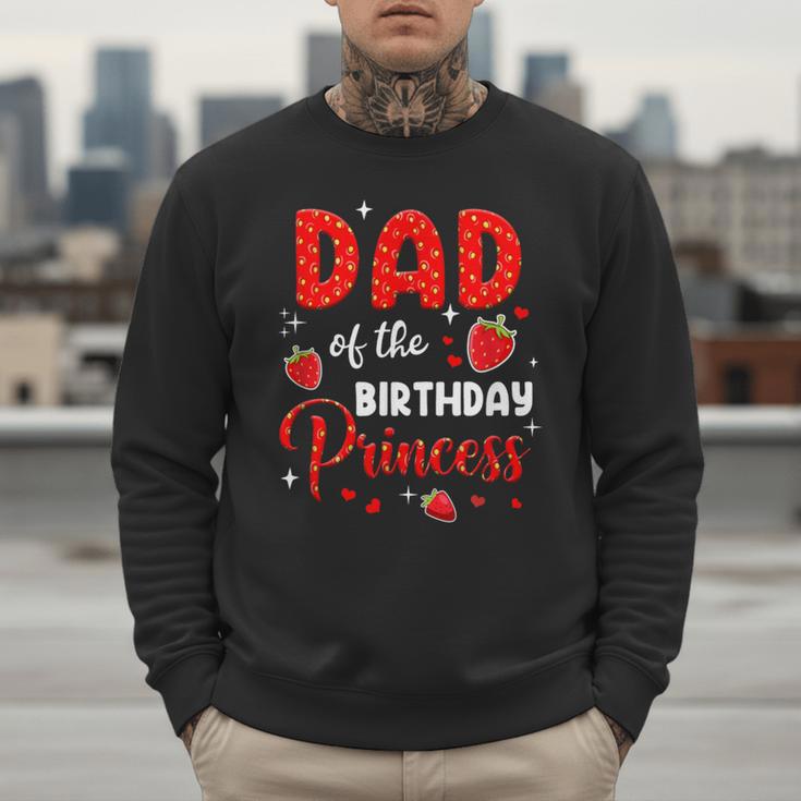 Dad Of The Birthday Princess Strawberry Theme Bday Party Men Sweatshirt